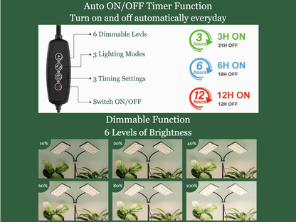 Seedling Starter Grow Light (Dual Head)